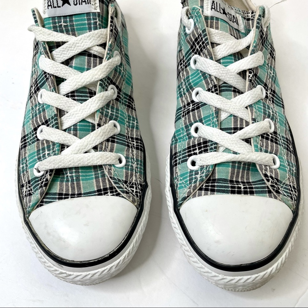 SOLD Converse All Star Plaid Sneakers Low Top Kids Unisex size 4 - Picture 5 of 13